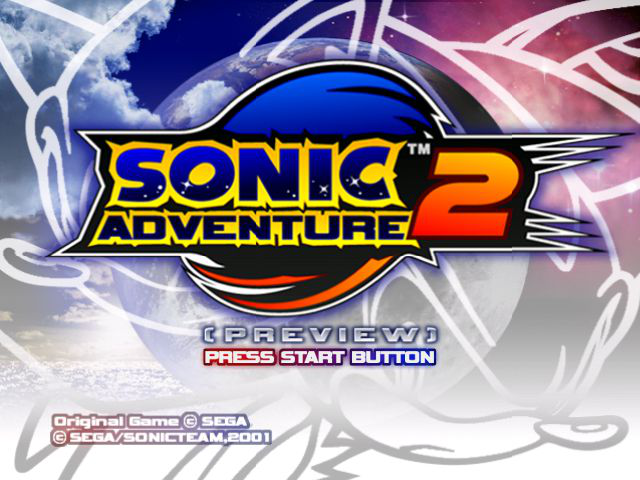 Sonic Adventure 2 - Preview (Prototype) Title Screen
